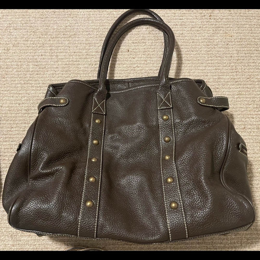 J. Crew Dk Brown Leather w/ Antique Gold Hardware